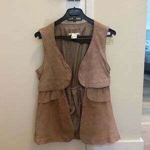 Tan leather Tony Cohen Women's Vest